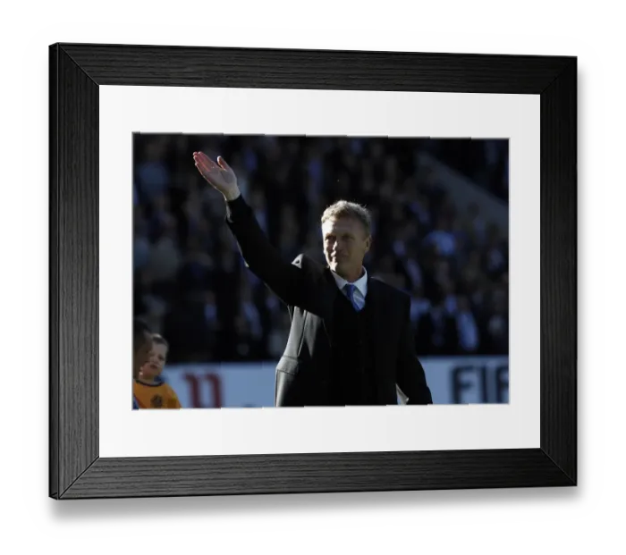 Framed Print : David Moyes Reaction: Everton vs. Chelsea (BPL, Goodison Park, 22 May 2011)