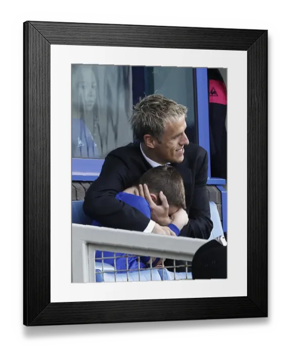 Framed Print : Phil Neville at Goodison Park: Everton's Final Stand against Chelsea (Barclays Premier League, 22 May 2011)