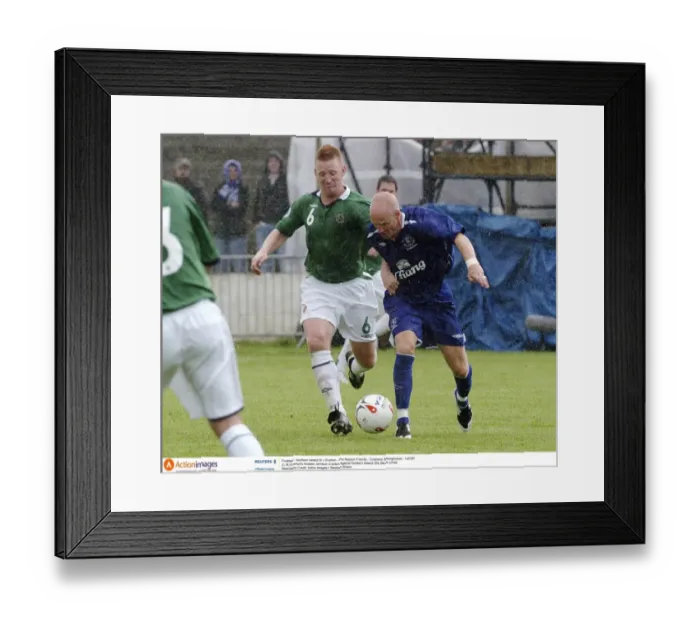 Framed Print : Andrew Johnson vs. Steve Lomas: A Clash of Football Giants in Northern Ireland XI vs. Everton, 2007 Framed Print : Andrew Johnson vs. Steve Lomas: A Clash of Football Giants in Northern Ireland XI vs. Everton, 2007