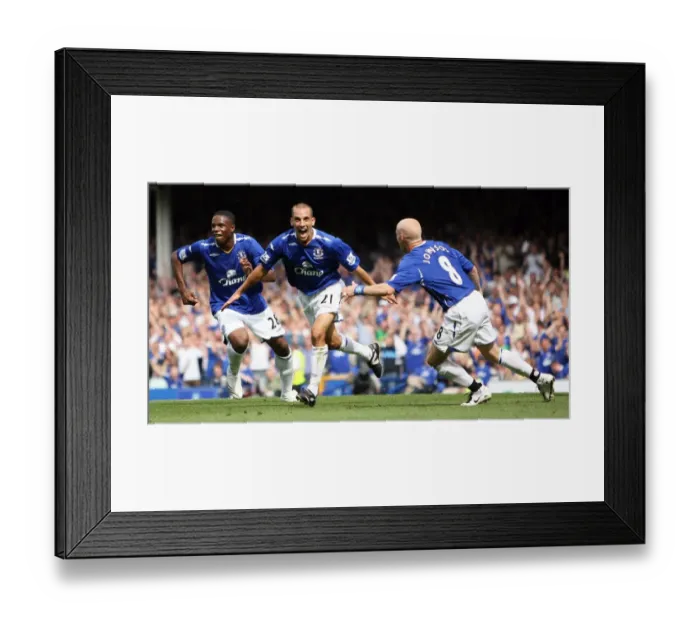 Framed Print : Leon Osman Scores First Goal for Everton in 2007 Season Against Wigan Athletic Framed Print : Leon Osman Scores First Goal for Everton in 2007 Season Against Wigan Athletic
