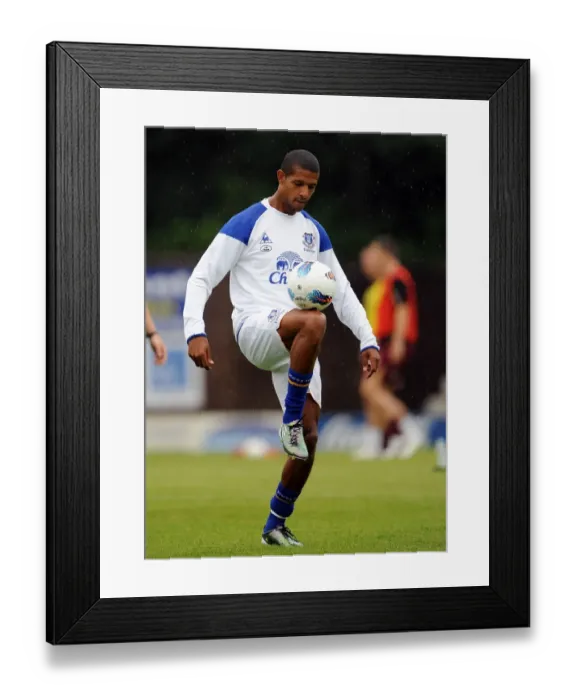 Framed Print : Jermaine Beckford in Action: Everton's Pre-Season Thriller at Bury (15 July 2011) Framed Print : Jermaine Beckford in Action: Everton's Pre-Season Thriller at Bury (15 July 2011)