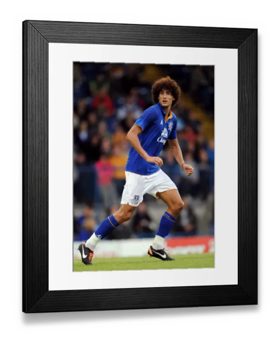 Framed Print : Everton's Marouane Fellaini Shines: Dominant Display in Everton's Victory Over Bury (15 July 2011)
