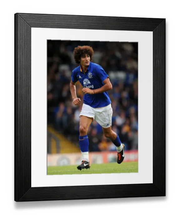 Framed Print : Marouane Fellaini's Dominant Display: Everton's Victory over Bury (15 July 2011)