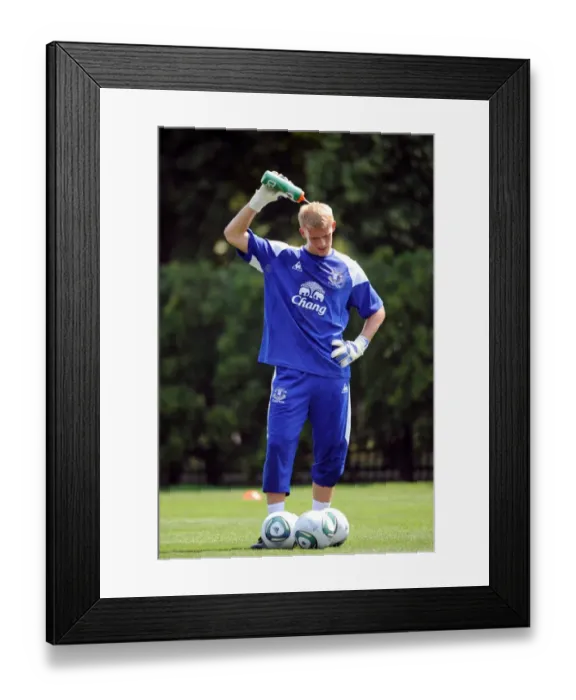 Framed Print : Everton FC: Gearing Up for the Season - Intense Training Sessions in Philadelphia, July 2011