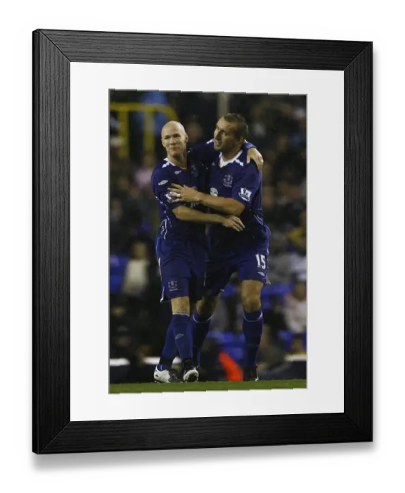 Framed Print : Everton's Unforgettable Triumph: Alan Stubbs and Andrew Johnson's Goal Celebration (07 / 08) - Everton FC vs. Tottenham Hotspur Framed Print : Everton's Unforgettable Triumph: Alan Stubbs and Andrew Johnson's Goal Celebration (07 / 08) - Everton FC vs. Tottenham Hotspur