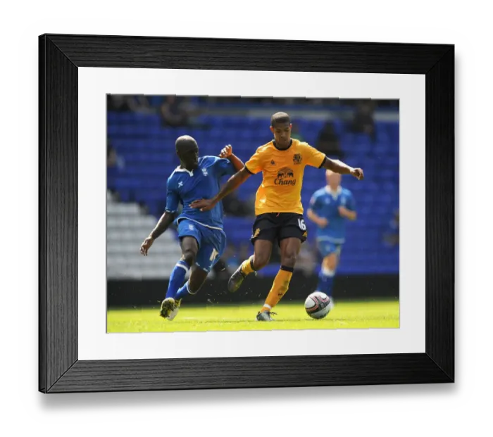 Framed Print : Battle for the Ball: Jermaine Beckford vs. Morgaro Gomis - Birmingham City vs. Everton Pre-Season Friendly (2011) Framed Print : Battle for the Ball: Jermaine Beckford vs. Morgaro Gomis - Birmingham City vs. Everton Pre-Season Friendly (2011)