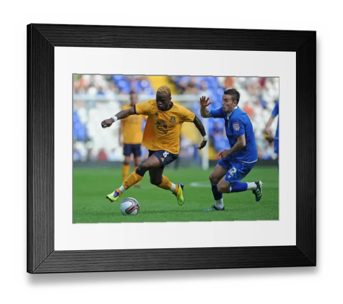 Framed Print : Everton vs Birmingham City: A Football Rivalry - Louis Saha vs Jordan Mutch's Intense Battle for Control Framed Print : Everton vs Birmingham City: A Football Rivalry - Louis Saha vs Jordan Mutch's Intense Battle for Control