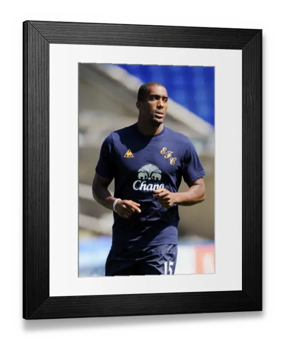 Framed Print : Sylvain Distin in Action: Everton vs Birmingham City (30 July 2011)