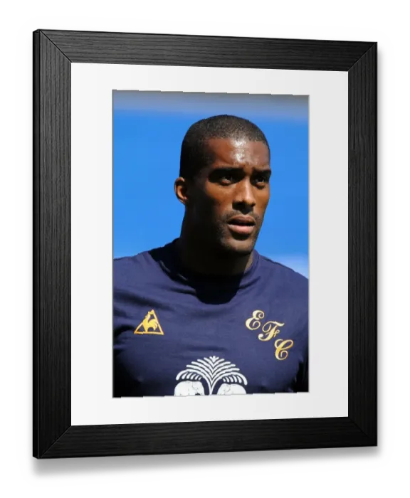 Framed Print : Everton's Sylvain Distin in Action: Everton vs Birmingham City (30 July 2011) Framed Print : Everton's Sylvain Distin in Action: Everton vs Birmingham City (30 July 2011)