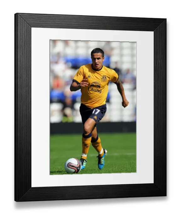 Framed Print : Tim Cahill in Action: Everton vs Birmingham City (30 July 2011) Framed Print : Tim Cahill in Action: Everton vs Birmingham City (30 July 2011)