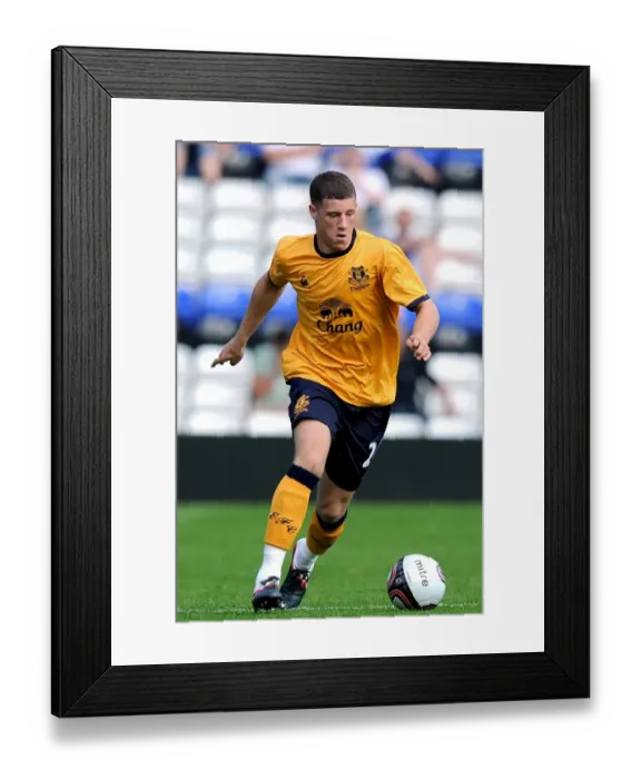 Framed Print : Everton's Ross Barkley in Action: Thrilling Moments from Everton vs Birmingham City (2011 Pre-Season Friendly)
