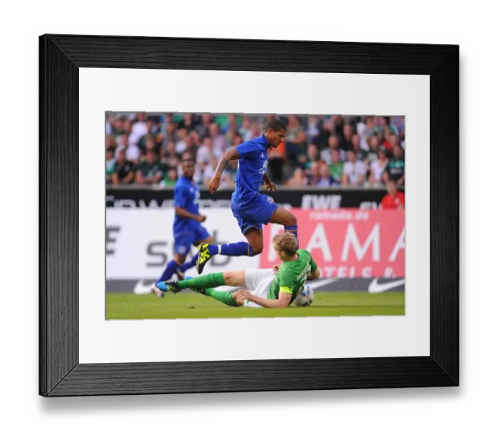 Framed Print : Clash of Titans: Per Mertesacker vs. Jermaine Beckford in the 2011 Werder Bremen vs. Everton Pre-Season Friendly Framed Print : Clash of Titans: Per Mertesacker vs. Jermaine Beckford in the 2011 Werder Bremen vs. Everton Pre-Season Friendly