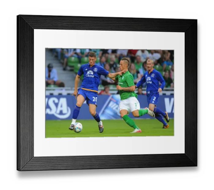 Framed Print : Clash of Talents: Marko Arnautovic vs. Ross Barkley in Werder Bremen's Pre-Season Friendly Against Everton (2011) Framed Print : Clash of Talents: Marko Arnautovic vs. Ross Barkley in Werder Bremen's Pre-Season Friendly Against Everton (2011)