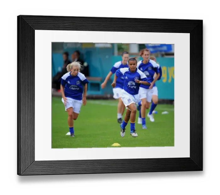Framed Print : Everton Ladies Pre-Match Warm-Up: Everton vs. Lincoln (FA WSL, 07.08.2011) Framed Print : Everton Ladies Pre-Match Warm-Up: Everton vs. Lincoln (FA WSL, 07.08.2011)