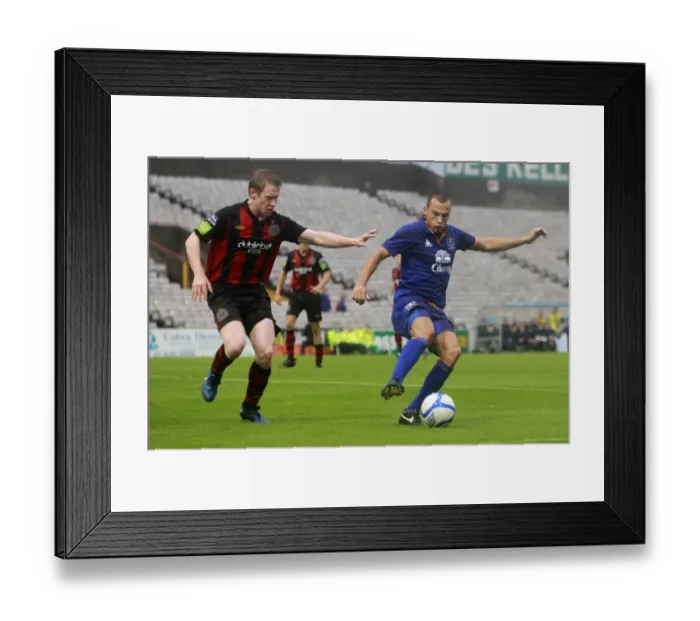 Framed Print : Heitinga vs. Flood: A Football Battle for the Ball - Everton's John Heitinga vs. Bohemians Anto Flood (15 August 2011) Framed Print : Heitinga vs. Flood: A Football Battle for the Ball - Everton's John Heitinga vs. Bohemians Anto Flood (15 August 2011)