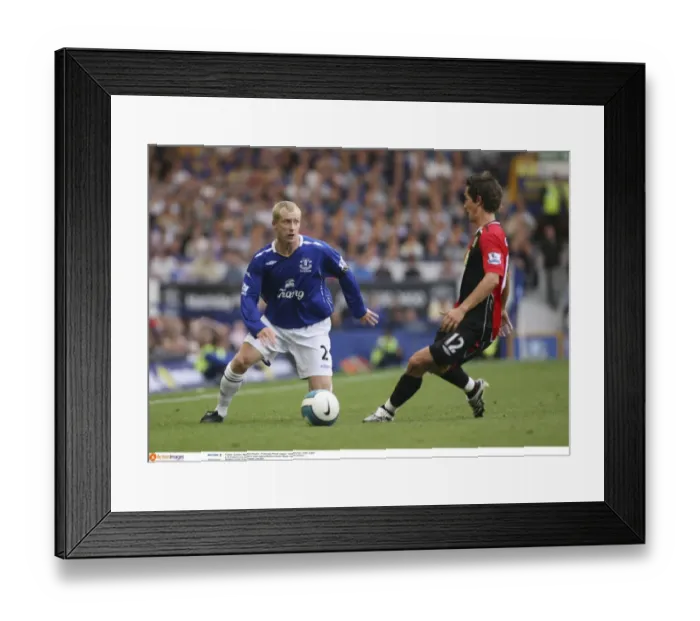 Framed Print : Everton vs Blackburn Rovers: A Battle Between Tony Hibbert and Morten Gamst Pedersen (07 / 08 FA Premier League) Framed Print : Everton vs Blackburn Rovers: A Battle Between Tony Hibbert and Morten Gamst Pedersen (07 / 08 FA Premier League)