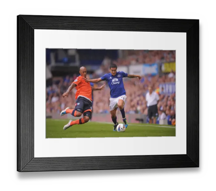 Framed Print : Tim Cahill vs. Fitz Hall: A Battle at Goodison Park (2011) - Everton vs. Queens Park Rangers, Barclays Premier League Framed Print : Tim Cahill vs. Fitz Hall: A Battle at Goodison Park (2011) - Everton vs. Queens Park Rangers, Barclays Premier League
