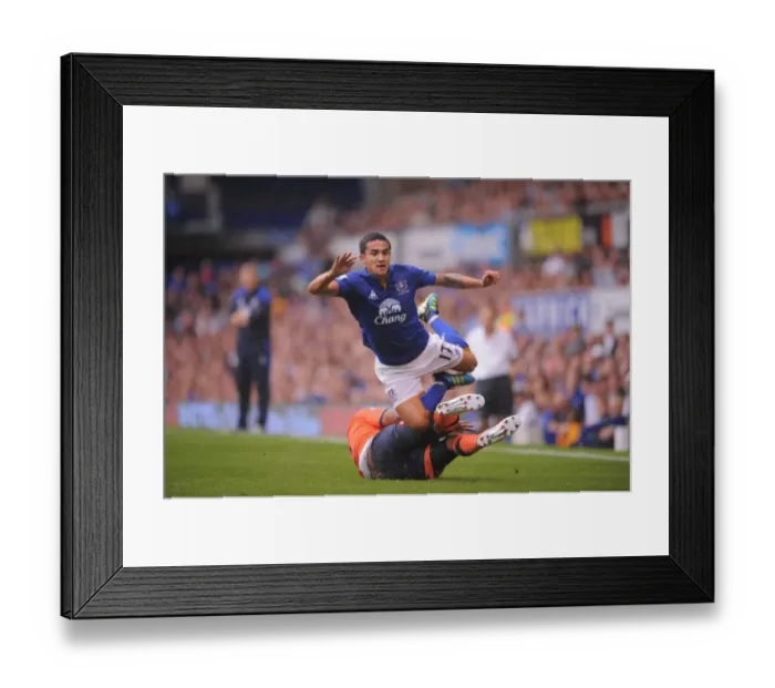 Framed Print : Tim Cahill vs. Fitz Hall: Epic Clash at Goodison Park - Everton vs. Queens Park Rangers, Barclays Premier League (2011) Framed Print : Tim Cahill vs. Fitz Hall: Epic Clash at Goodison Park - Everton vs. Queens Park Rangers, Barclays Premier League (2011)