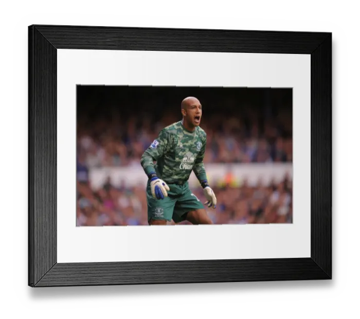 Framed Print : Tim Howard in Action: Everton vs. Queens Park Rangers, Barclays Premier League (2011) Framed Print : Tim Howard in Action: Everton vs. Queens Park Rangers, Barclays Premier League (2011)