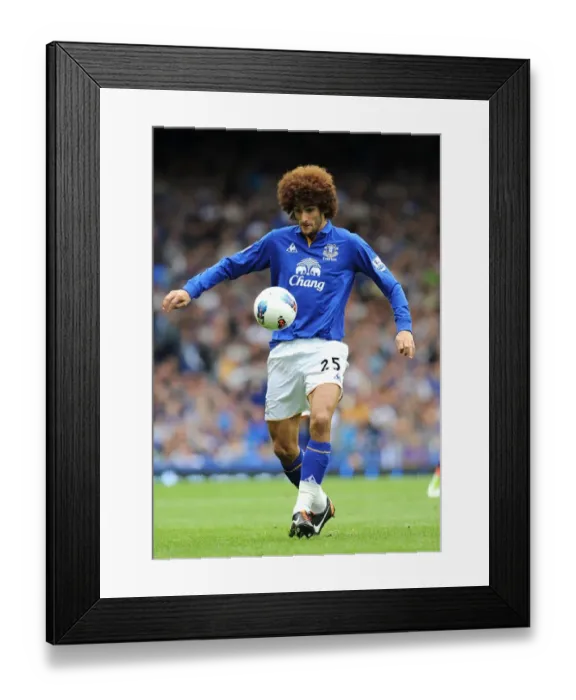 Framed Print : Thunderous Performance: Marouane Fellaini's Unforgettable Game Against Queens Park Rangers (Everton, Premier League 2011)