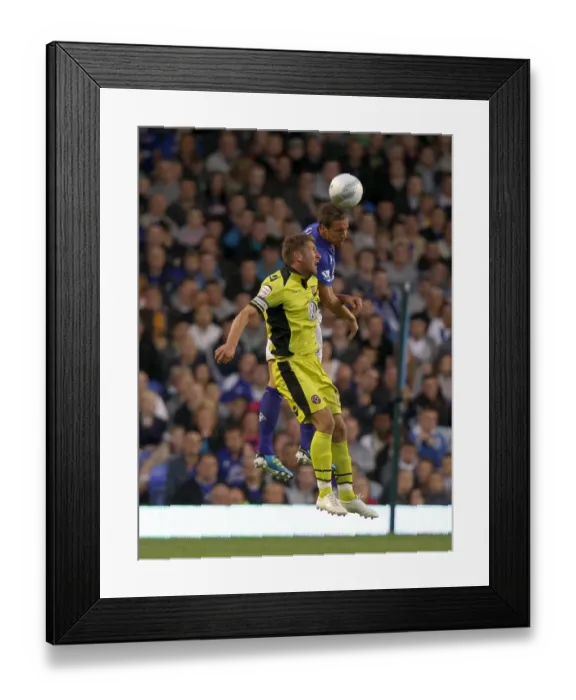 Framed Print : Jagielka vs Cresswell: Everton vs Sheffield United Clash in Carling Cup Round 2 (August 2011) Framed Print : Jagielka vs Cresswell: Everton vs Sheffield United Clash in Carling Cup Round 2 (August 2011)
