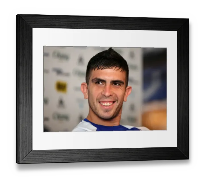 Framed Print : New Signing Denis Stracqualursi Welcomes to Everton FC at Finch Farm Framed Print : New Signing Denis Stracqualursi Welcomes to Everton FC at Finch Farm