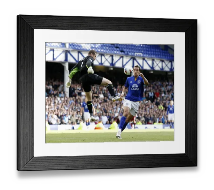 Framed Print : Last-Minute Thriller at Goodison Park: Shay Given Denies Apostolos Vellios as Aston Villa Holds Everton Framed Print : Last-Minute Thriller at Goodison Park: Shay Given Denies Apostolos Vellios as Aston Villa Holds Everton