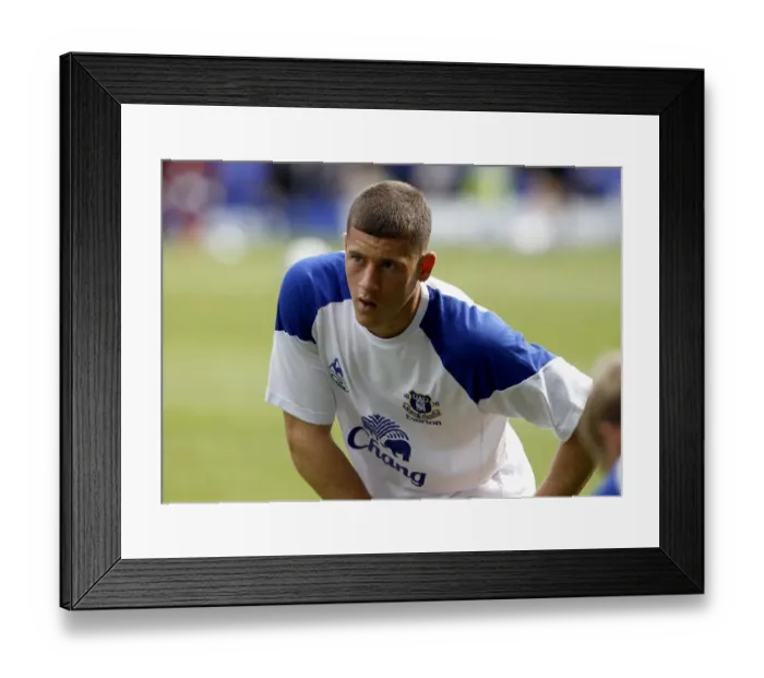Framed Print : Ross Barkley in Action: Everton vs. Aston Villa, Barclays Premier League - Goodison Park (September 10, 2011)
