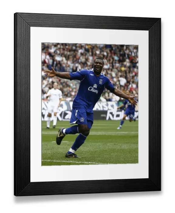 Framed Print : Football - Bolton Wanderers v Everton FA Barclays Premier League - The Reebok Stadium - 07 / 08 - 1 / 9 / 07 Evertons Yakubu celebrates after scoring his sides first goal on his debut Mandatory Credit: Action Images / Framed Print : Football - Bolton Wanderers v Everton FA Barclays Premier League - The Reebok Stadium - 07 / 08 - 1 / 9 / 07 Evertons Yakubu celebrates after scoring his sides first goal on his debut Mandatory Credit: Action Images /