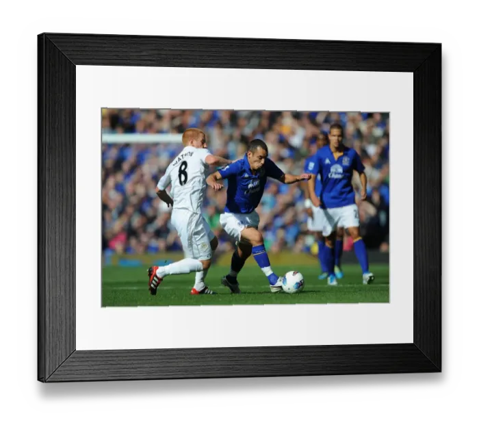 Framed Print : Battle for the Ball: Osman vs. Watson - Everton vs. Wigan Athletic (BPL 2011) Framed Print : Battle for the Ball: Osman vs. Watson - Everton vs. Wigan Athletic (BPL 2011)