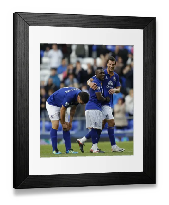 Framed Print : Everton's Royston Drenthe and Apostolos Vellios: Celebrating Victory Over Wigan Athletic at Goodison Park (September 17, 2011) Framed Print : Everton's Royston Drenthe and Apostolos Vellios: Celebrating Victory Over Wigan Athletic at Goodison Park (September 17, 2011)