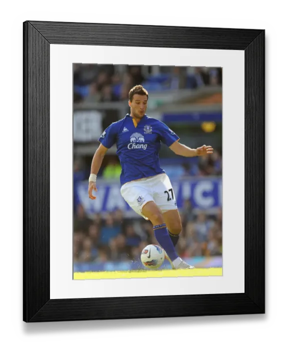 Framed Print : Everton vs Wigan Athletic: Apostolos Vellios Scores at Goodison Park - Barclays Premier League (September 17, 2011) Framed Print : Everton vs Wigan Athletic: Apostolos Vellios Scores at Goodison Park - Barclays Premier League (September 17, 2011)