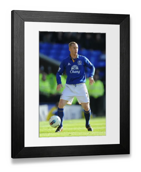 Framed Print : Everton's Tony Hibbert in Action: Premier League Battle at Goodison Park (September 17, 2011) - Everton vs Wigan Athletic