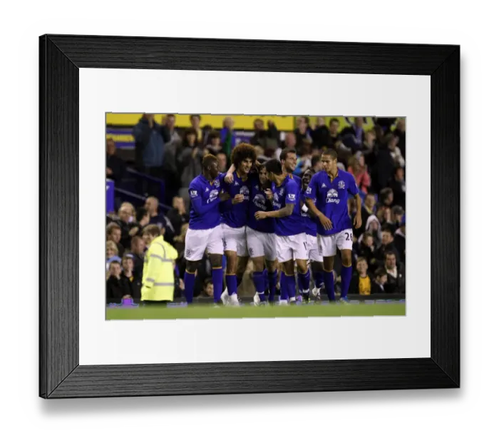 Framed Print : Marouane Fellaini's Thrilling Goal: Everton's Carling Cup Victory over West Bromwich Albion (September 2011)