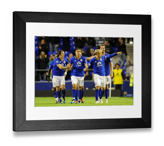 Framed Print : Everton's Double Delight: Phil Neville Scores Second Goal vs. West Brom in Carling Cup Round 3 (September 21, 2011) Framed Print : Everton's Double Delight: Phil Neville Scores Second Goal vs. West Brom in Carling Cup Round 3 (September 21, 2011)