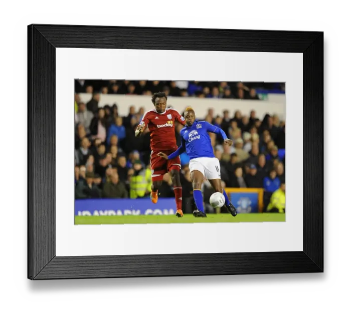 Framed Print : Magaye Gueye vs. Somen Tchoyi: A Football Battle for the Carling Cup Ball at Goodison Park (Everton vs. West Bromwich Albion, 21 September 2011) Framed Print : Magaye Gueye vs. Somen Tchoyi: A Football Battle for the Carling Cup Ball at Goodison Park (Everton vs. West Bromwich Albion, 21 September 2011)