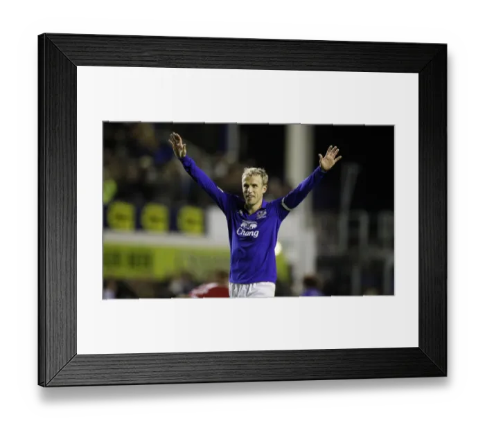 Framed Print : Everton's Phil Neville: Thrilling Carling Cup Goal Secures Triumph Over West Bromwich Albion at Goodison Park (September 21, 2011) Framed Print : Everton's Phil Neville: Thrilling Carling Cup Goal Secures Triumph Over West Bromwich Albion at Goodison Park (September 21, 2011)