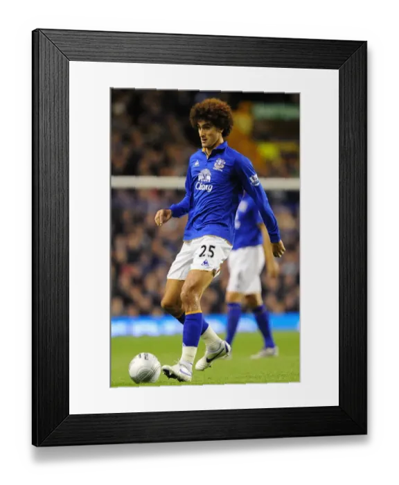 Framed Print : Marouane Fellaini's Thrilling Performance: Everton's Victory Over West Bromwich Albion in Carling Cup Round 3 (September 2011)