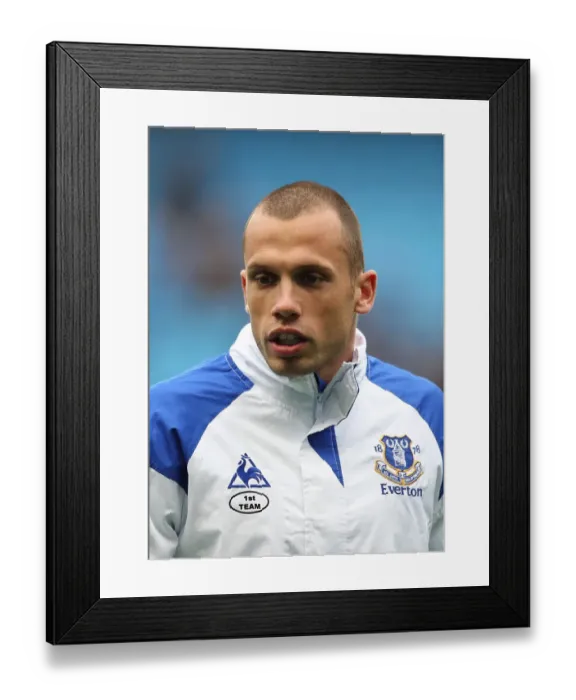 Framed Print : Johnny Heitinga at Etihad Stadium: Manchester City vs. Everton - Barclays Premier League (September 24, 2011)