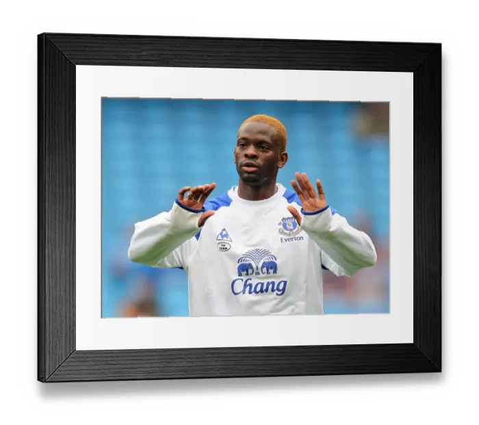 Framed Print : Louis Saha's Unforgettable Night: Everton's Triumph Over Manchester City - September 24, 2011 (Etihad Stadium) Framed Print : Louis Saha's Unforgettable Night: Everton's Triumph Over Manchester City - September 24, 2011 (Etihad Stadium)
