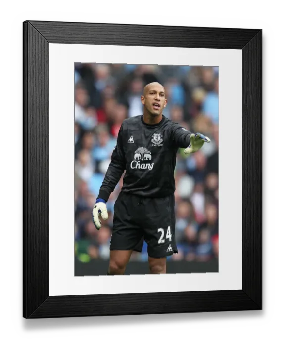 Framed Print : Tim Howard in Action: Everton vs. Manchester City, Barclays Premier League (24 September 2011, Etihad Stadium) Framed Print : Tim Howard in Action: Everton vs. Manchester City, Barclays Premier League (24 September 2011, Etihad Stadium)