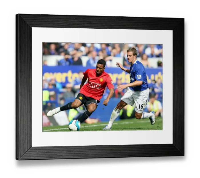 Framed Print : Jagielka vs Nani: Everton vs Manchester United - Barclays Premier League Clash at Goodison Park (September 15, 2007)