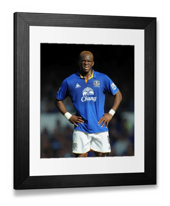 Framed Print : Saha's Determined Showdown: Everton vs Liverpool Rivalry at Goodison Park (October 2011, Barclays Premier League) Framed Print : Saha's Determined Showdown: Everton vs Liverpool Rivalry at Goodison Park (October 2011, Barclays Premier League)