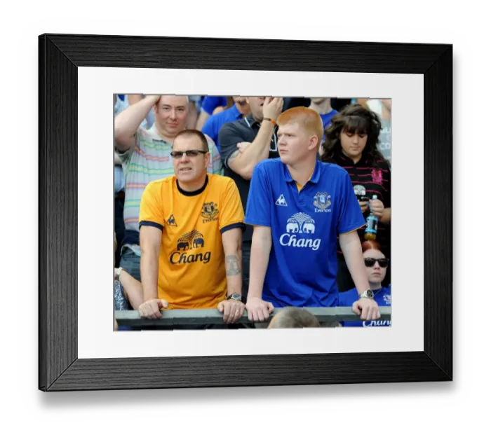 Framed Print : Passionate Clash at Goodison Park: A Sea of Everton and Liverpool Colors (October 1, 2011) Framed Print : Passionate Clash at Goodison Park: A Sea of Everton and Liverpool Colors (October 1, 2011)