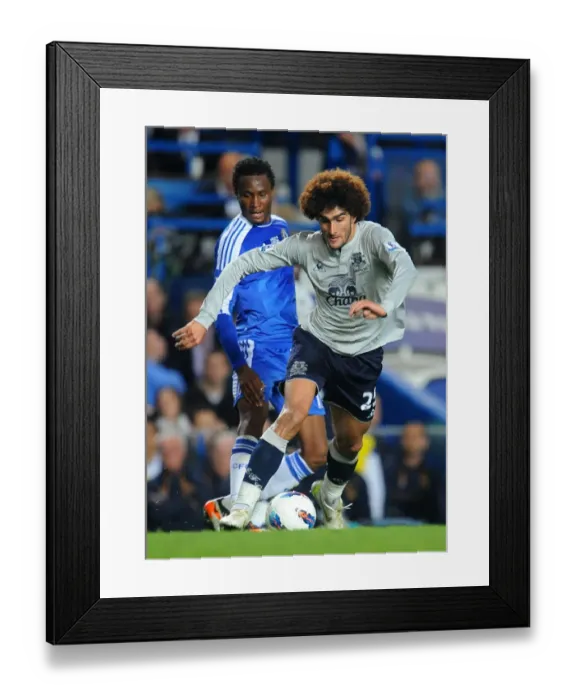 Framed Print : Battle for the Ball: Mikel vs. Fellaini - A Premier League Rivalry (Chelsea vs. Everton, 15 October 2011)