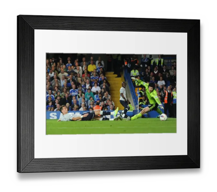 Framed Print : Apostolos Vellios Scores First Everton Goal Against Chelsea at Stamford Bridge (15 October 2011)