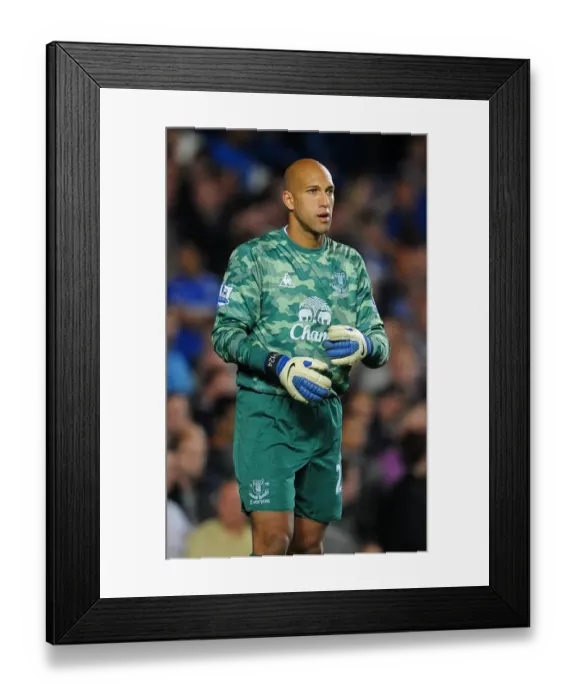 Framed Print : Tim Howard in Action: Chelsea vs. Everton, Barclays Premier League (15 October 2011, Stamford Bridge) Framed Print : Tim Howard in Action: Chelsea vs. Everton, Barclays Premier League (15 October 2011, Stamford Bridge)