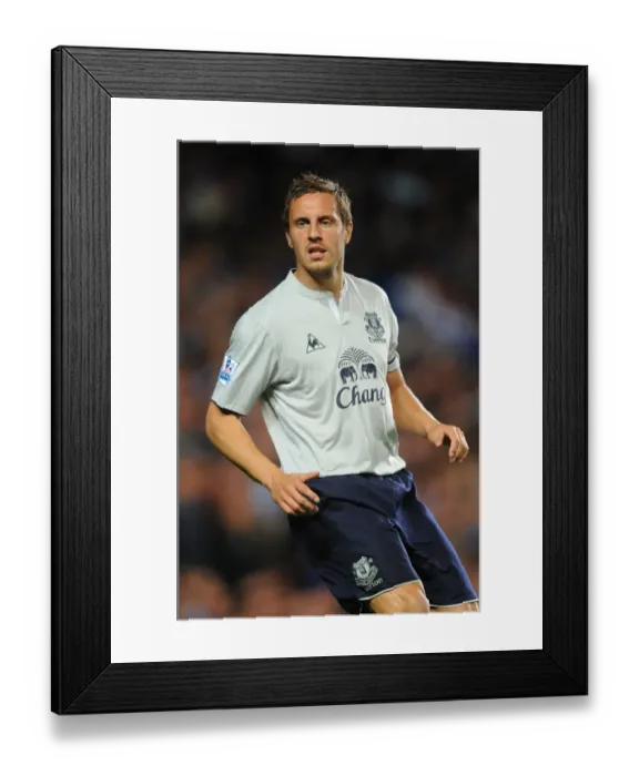Framed Print : Phil Jagielka vs. Chelsea: A Fierce Face-Off at Stamford Bridge during the Barclays Premier League Match (15 October 2011) Framed Print : Phil Jagielka vs. Chelsea: A Fierce Face-Off at Stamford Bridge during the Barclays Premier League Match (15 October 2011)