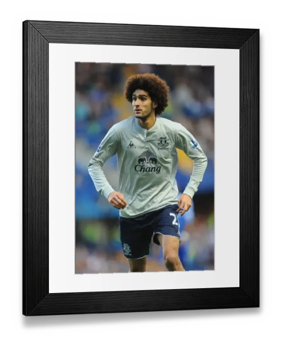 Framed Print : Marouane Fellaini's Epic Midfield Battle: Everton vs. Chelsea (15 October 2011, Barclays Premier League) Framed Print : Marouane Fellaini's Epic Midfield Battle: Everton vs. Chelsea (15 October 2011, Barclays Premier League)