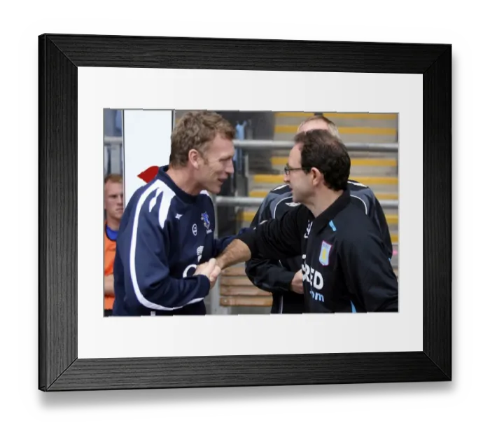 Framed Print : Moyes vs. O'Neill: Intense Rivalry on the Touchline - Aston Villa vs. Everton, 2007 Premier League